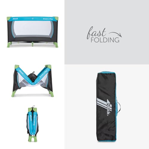 Hauck Dream N Play pătuț de călătorie Waterblue 120 x 60 cm