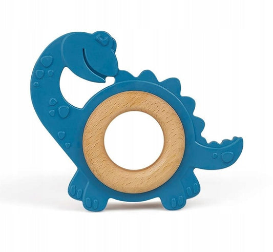 GRUNSPECHT inel de dentiție din cauciuc și lemn DINO 9 x 11 cm 3 luni+