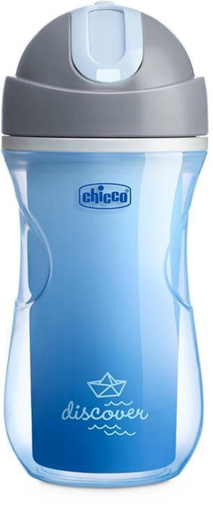 CHICCO Sport Cup cană anti-vărsare cu pai 266 ml 14 m+
