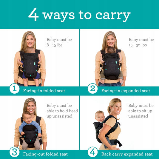 INFANTINO FLIP 4in1 Ergonomische draagzak 3,5 - 14,5 kg