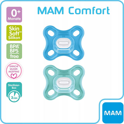 MAM COMFORT suzetă prematur nou-născut x2 0luni+