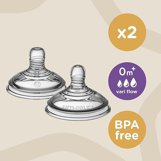 TOMMEE TIPPEE chupetes 0m+ x2 VariFlow Closer to Nature
