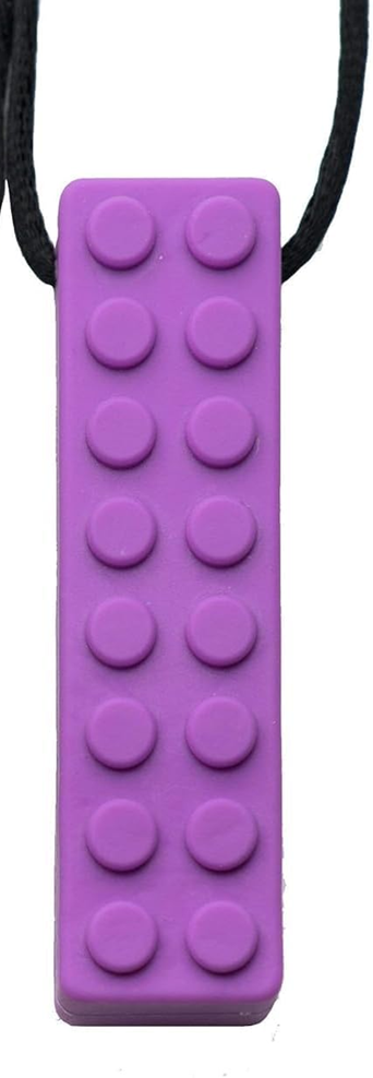 TILCARE Chew Chew náhrdelník hryzátko uklidňující 1,8 x 6,4 cm FIALOVÝ