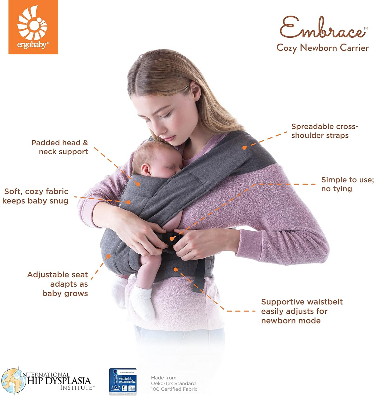 ERGOBABY EMBRACE marsupiu pentru nou-născuți