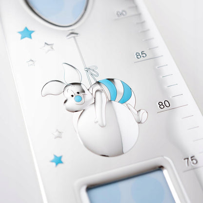 VALENTI Disney Winnie the Pooh height chart made of silver and wood, 140 cm