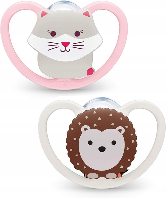 NUK Space suzetă calmantă din silicon x4 0-6 luni + cutie