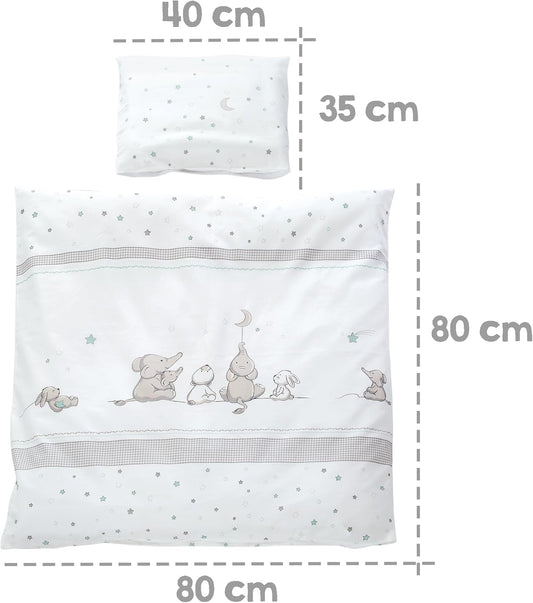ROBA set de lenjerie de pat 2 piese MAGIA STELELOR 80x80 / 40x35