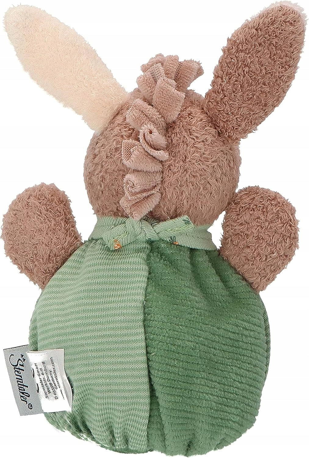 STERNTALER Osiołek Emmilius przytulanka z szeleszczącym papierem 15 cm brązowo-zielony, miękki dla niemowląt