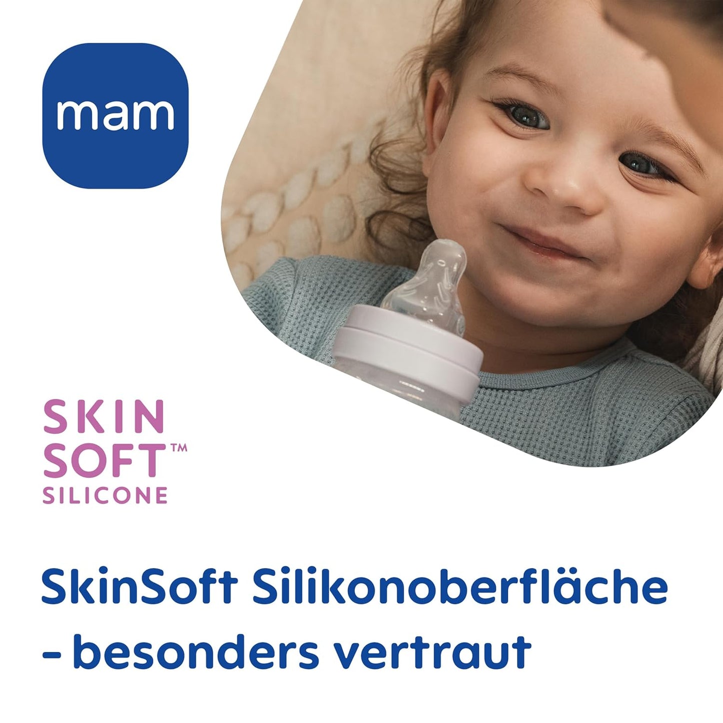 MAM smoczek do butelek 0+ (r.1) wolny przepływ x2