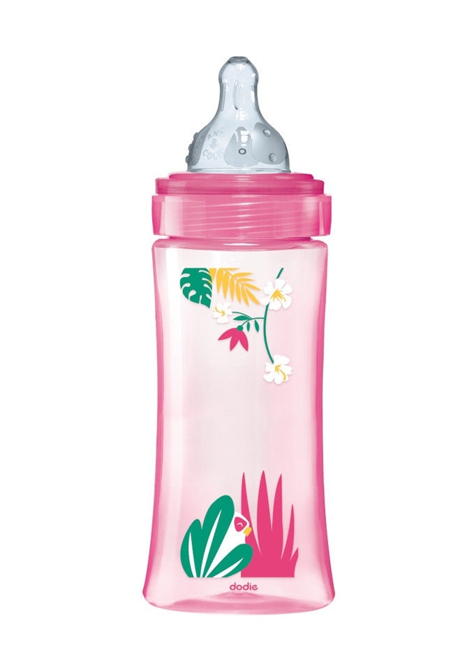 DODIE sticlă 330 ml tetină 3 debit rapid 6 luni+