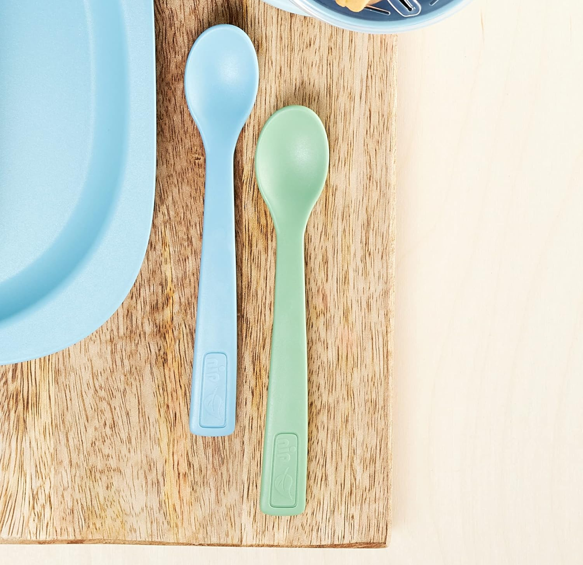 NIP Eat Green set de 3 lingurițe, 14 cm, 4 luni+