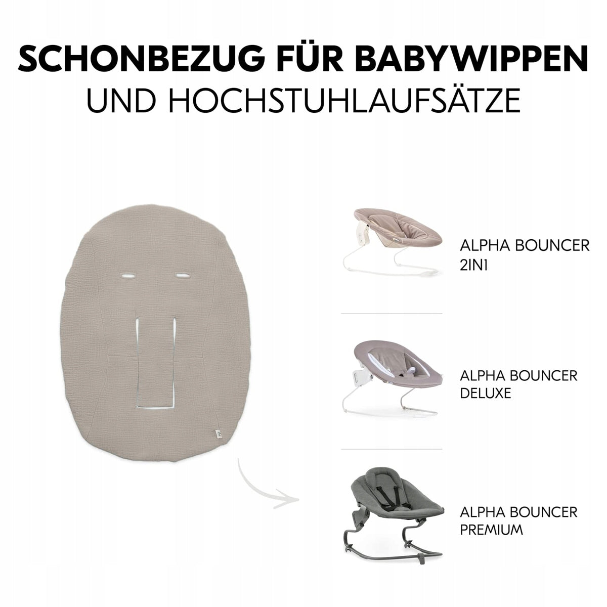 HAUCK pokrowiec na bujaczek Alpha Bouncer Premium / Deluxe / 2-in-1