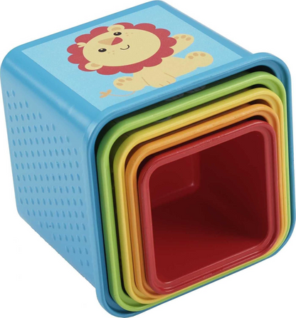 FISHER-PRICE Stack & Explore Blocks klocki o różnej wielkości 5 sztuk