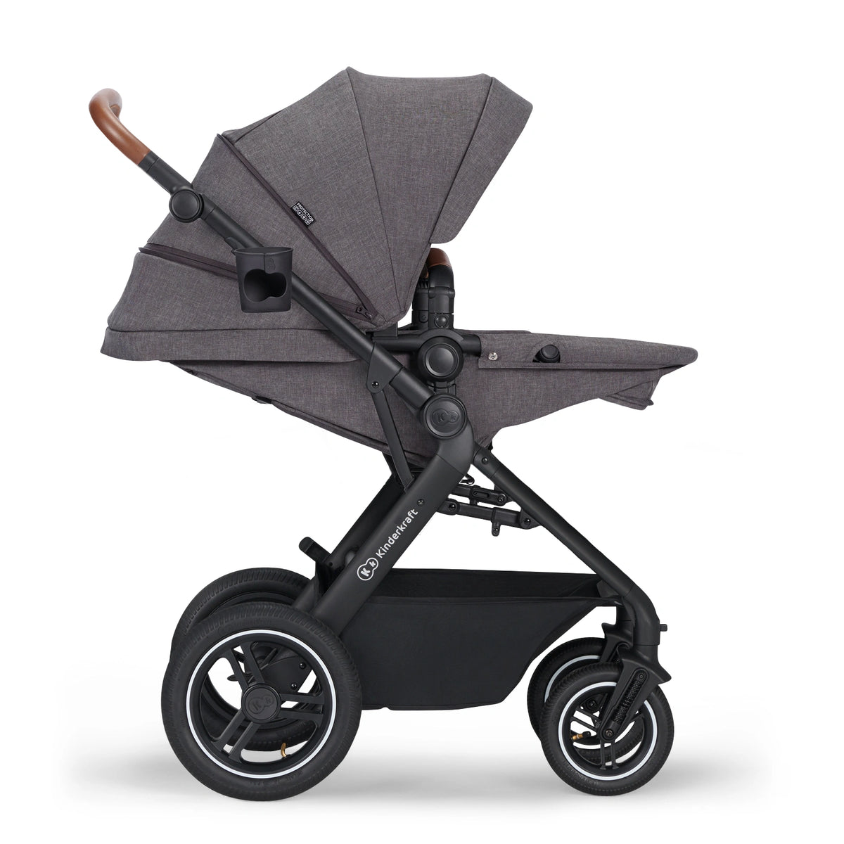 KINDERKRAFT B-TOUR 3w1 wózek wielofunkcyjny do 22kg + fotelik MINK PRO – LIGHT GREY – zdjęcie 11