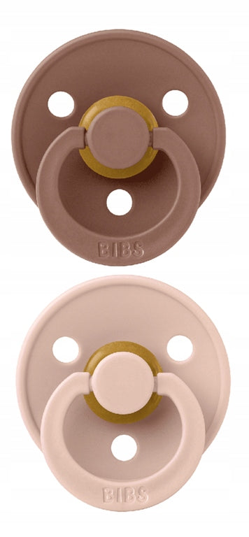 BIBS COLOUR suzete liniștitoare 2pack cauciuc 6luni+ SIMETRICE