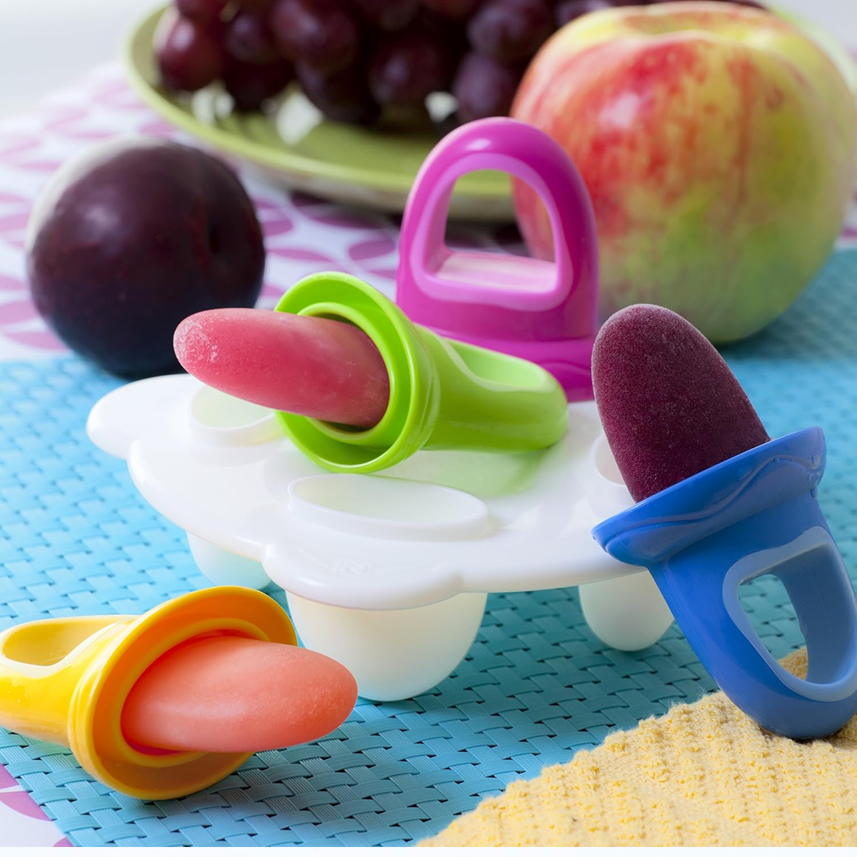 NUBY forma do lodów w kształcie smoczka 4 sztuki + taca do zamrażania