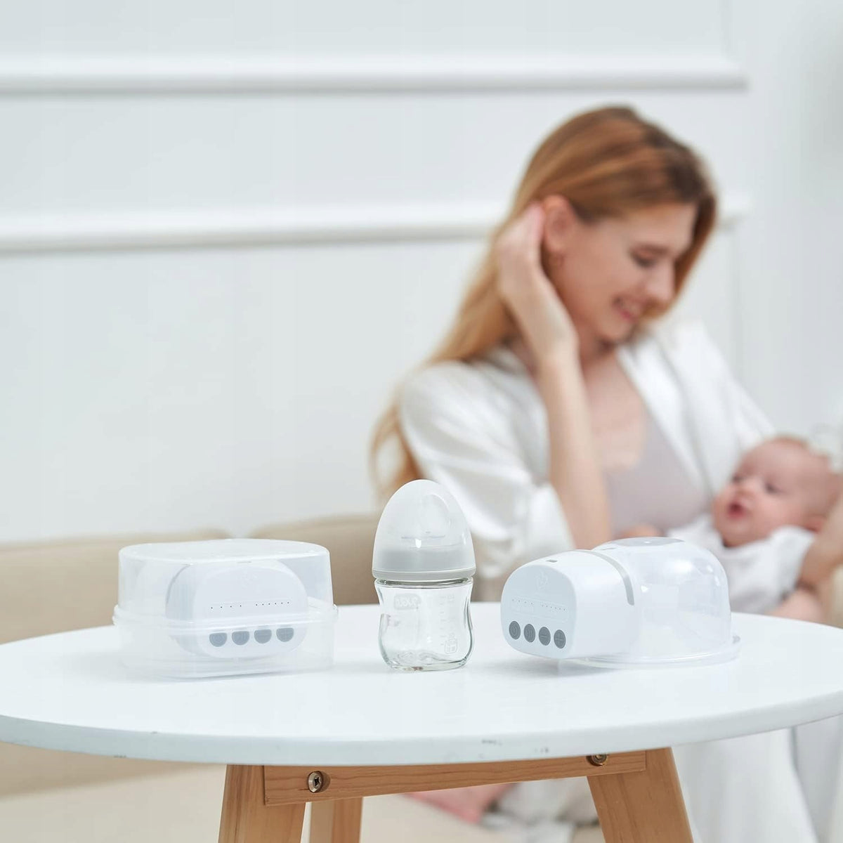 BELLABABY pompă de sân electrică tip scoică wireless x2