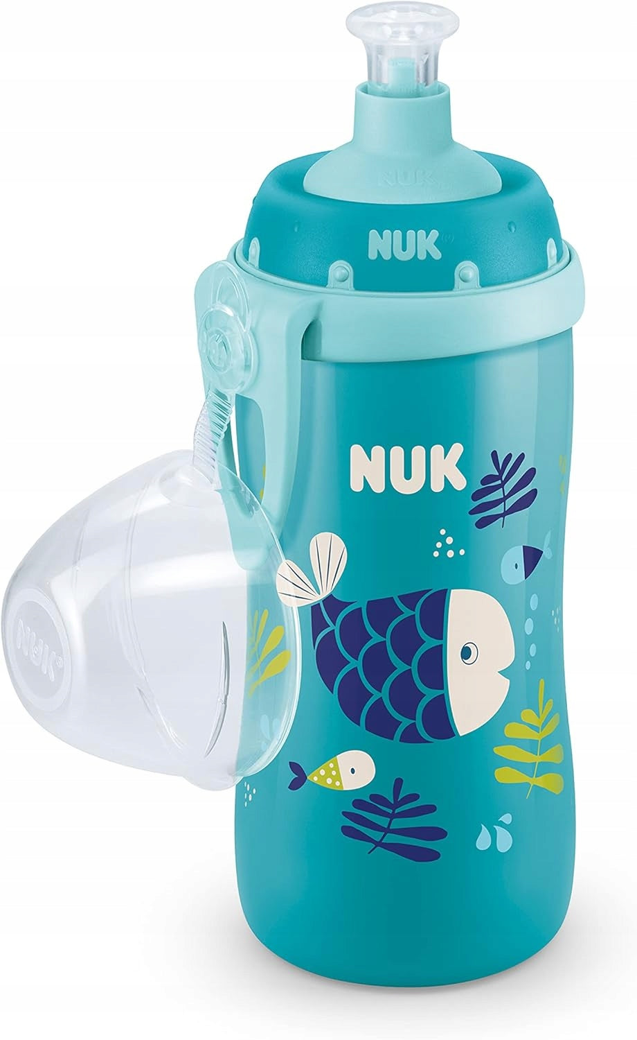 NUK Junior Cup TRINKFLASCHE 18 m+ Push-Pull-Trinktülle 300 ml CHAMÄLEON-EFFEKT