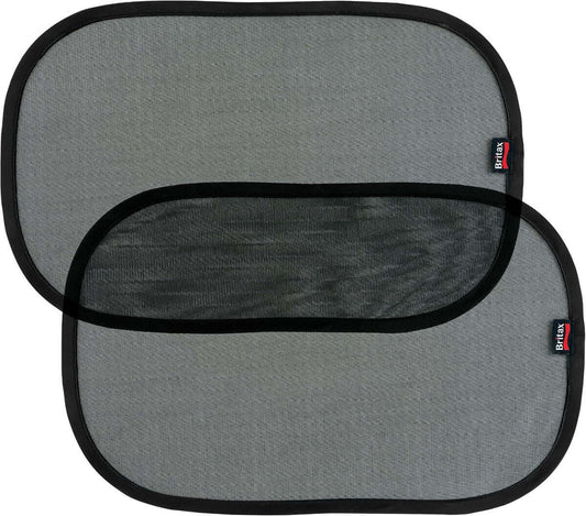 BRITAX ROMER osłona przeciwsłoneczna na szybę samochodu UPF30+ 2 sztuki, czarna siatka