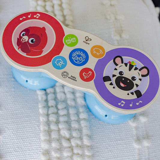 HAPE Magic Touch bongós de madera táctiles para bebés