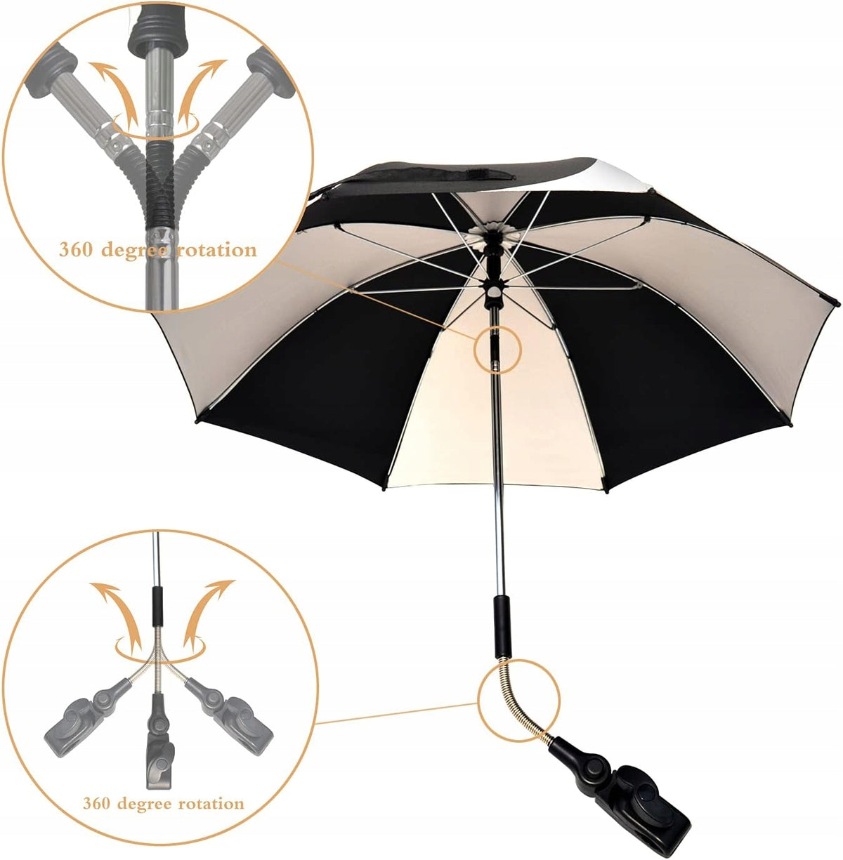 ZJ RIGHTprotective umbrella for pushchaircolour black and silverdiameter 74 cmheight 73 cmweight 500