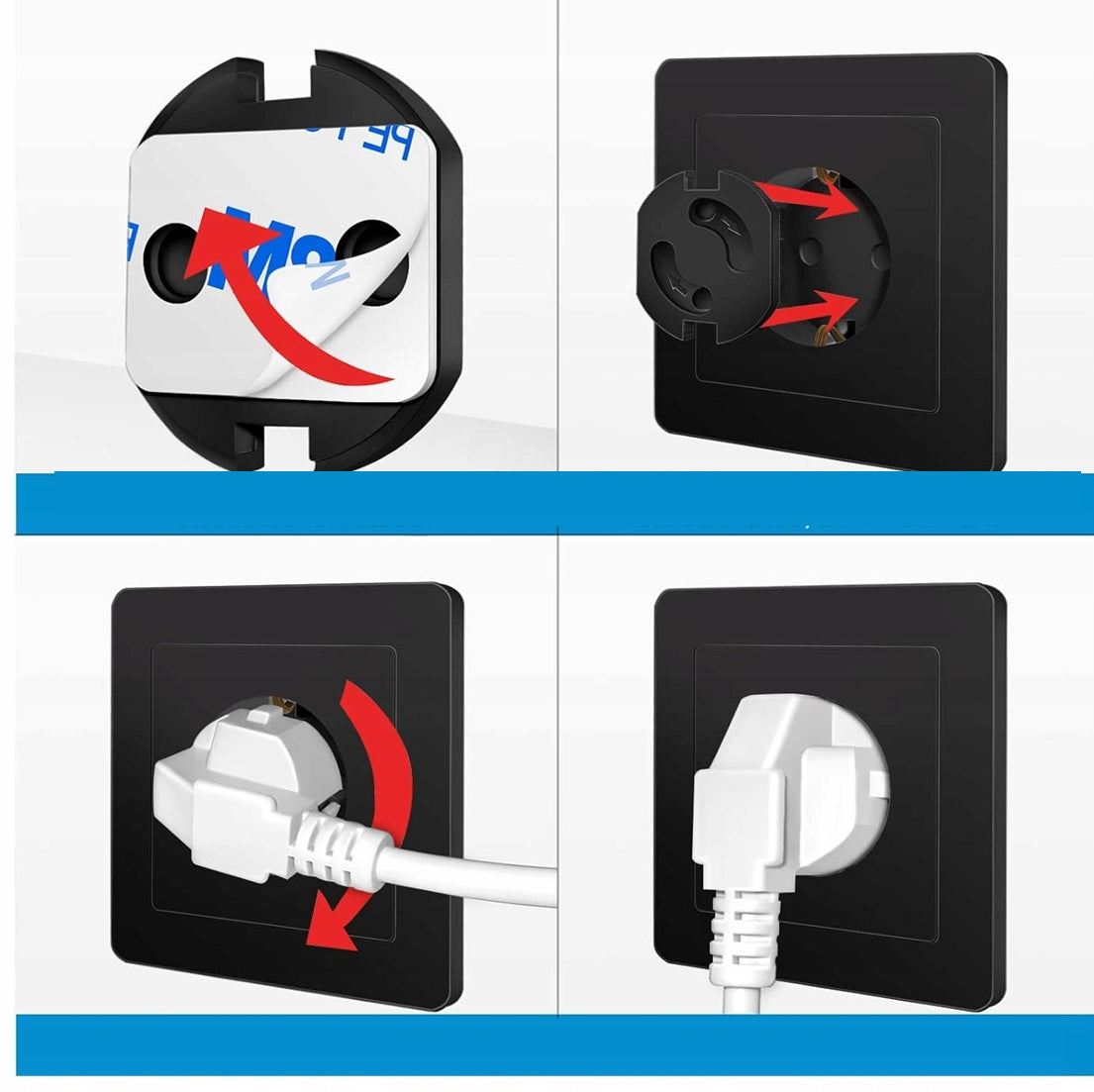 Protecție NORJEWS împotriva accesului copiilor la prize electrice x1