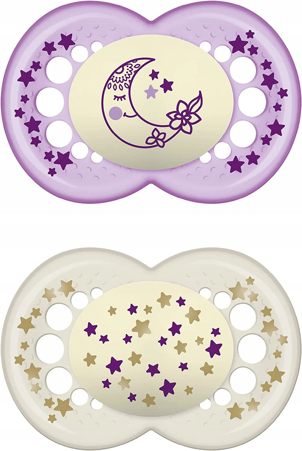 MAM NIGHT sucette apaisante x2 16m+ boîte LATEX