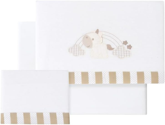 INTERBABY komplet pościeli 3częściowy 60x120 / 40x60 / 110x155