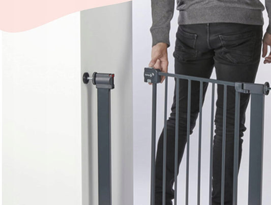 SAFETY 1ST SecureTech barrera de seguridad metálica para escaleras sin umbral 73-80cm