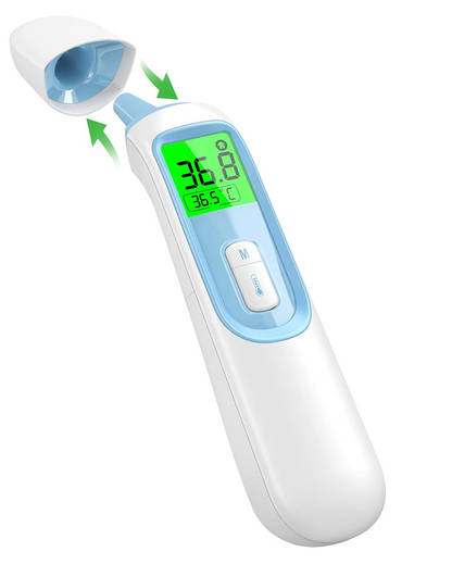 IDOITmultifunctional non-contact thermometer + caseage 0 +colour white and bluewidth 4 cm, length 16