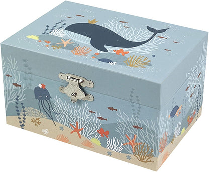 TROUSSELIER jewelry box with a wind-up music box that glows in the dark, OCEAN