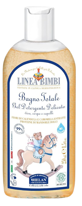 HELAN Linea Bimbi Gel de baie și șampon cu proteine de migdale 250 ml 0+