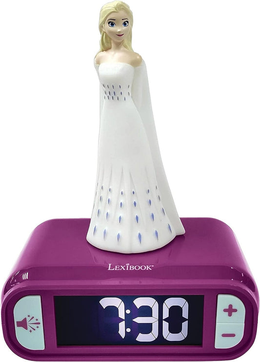 LEXIBOOK Ceas deșteptător Frozen cu figurină iluminată ELSA 18 cm