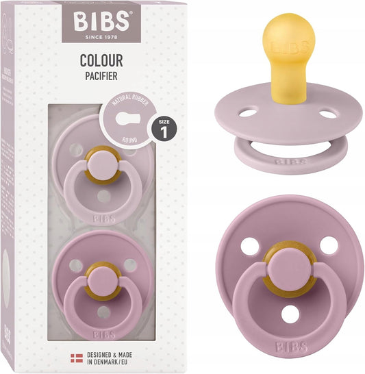 BIBS COLOUR2 rubber teatsage 0-6mscpost-auction condition, perfect, damaged packaging