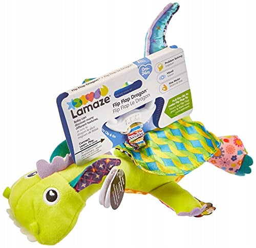 LAMAZE jucărie senzorială de agățat DRAGON 24 x 26 cm