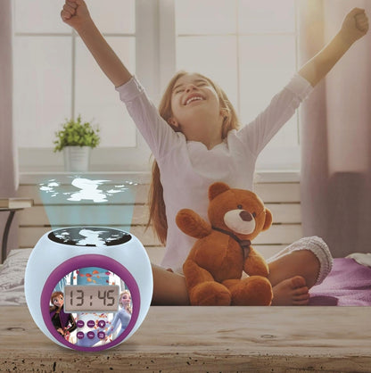 LEXIBOOK Frozen proiector 3 culori și ceas deșteptător cu afișaj LCD