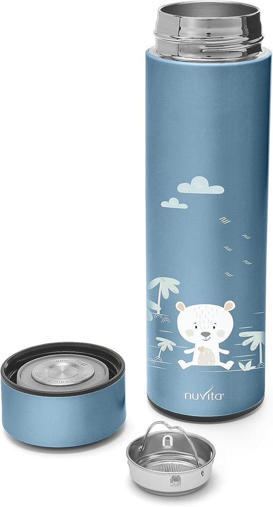 NUVITA Thermosflasche für heiße und kalte Getränke 500 ml mit digitalem LED-Thermometer