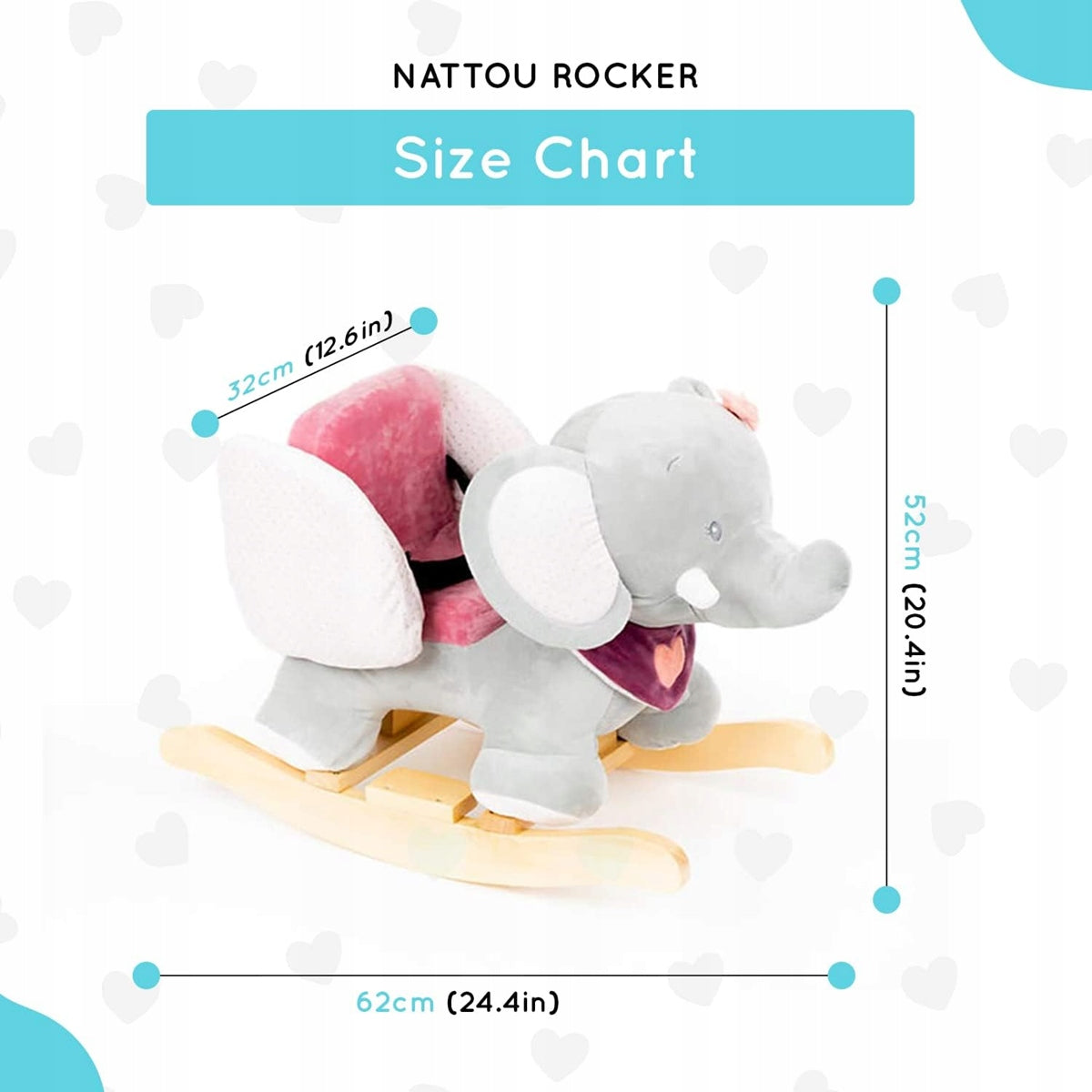 NATTOU elefant pe balansoar Adele 10-36 luni
