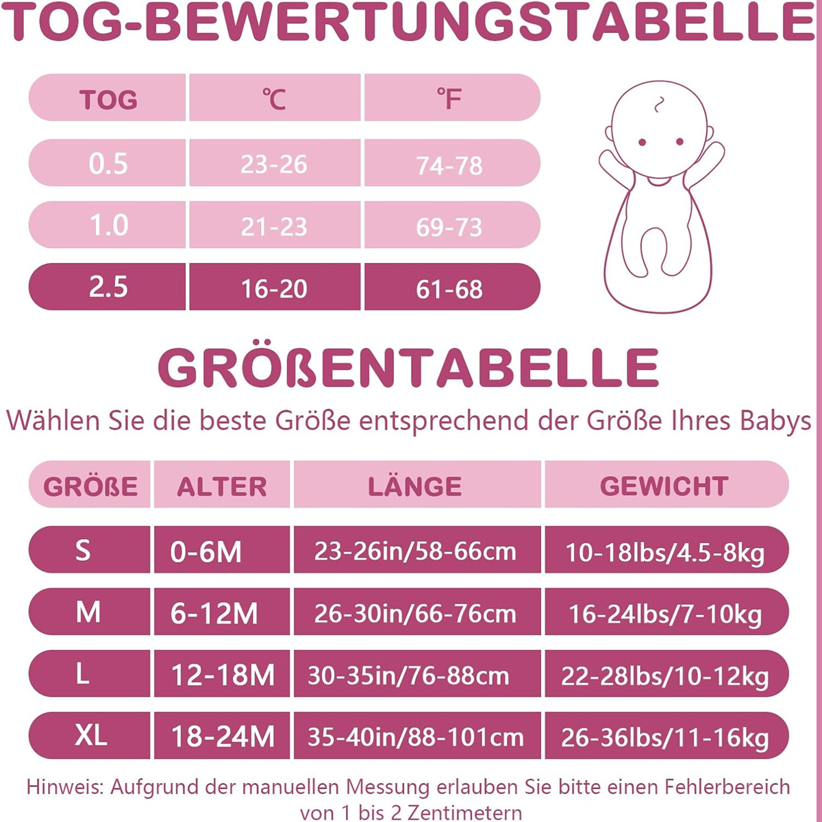 MOSEBEARS Schlafsack 2,5TOG 0-6Monate S – OutletBaby
