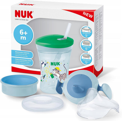 Set NUK pentru învățarea băutului, cană + 3 tetine