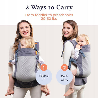 BECO TODDLER marsupiu cu cataramă 9-27kg mesh 3d