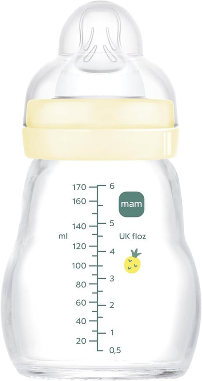 MAM Feel Good butelka szklana 170 ml 0 m+ smoczek 1