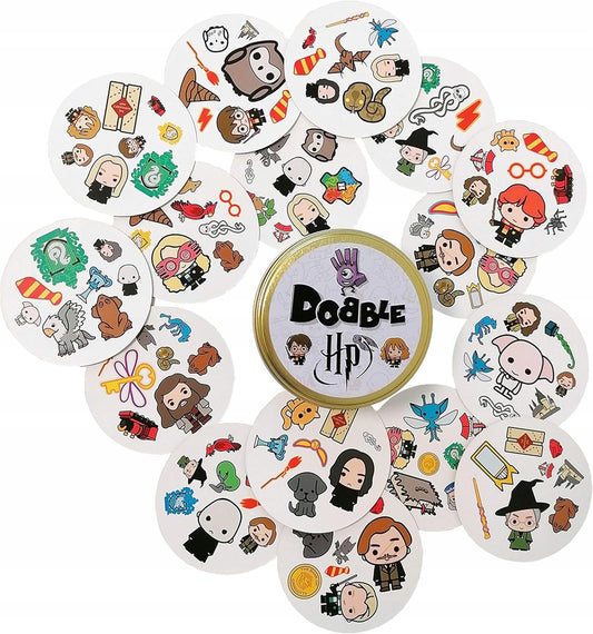 ZYGOMATIC Dobble 55 de cărți + cutie metalică HARRY POTTER