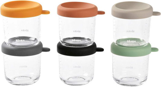 BEABA glazen voedselcontainers 6x 250ml