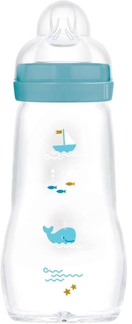 MAM Feel Good butelka szklana 260 ml 2 m+ smoczek 2