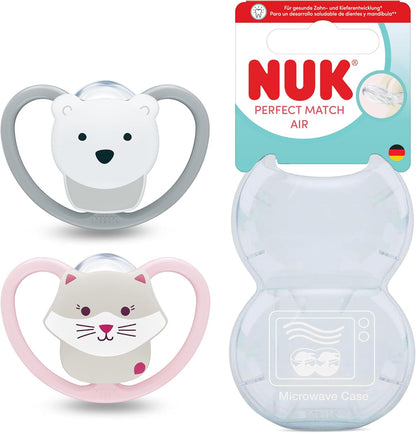 NUK Perfect Match Air suzetă de calmare 18-36m x2