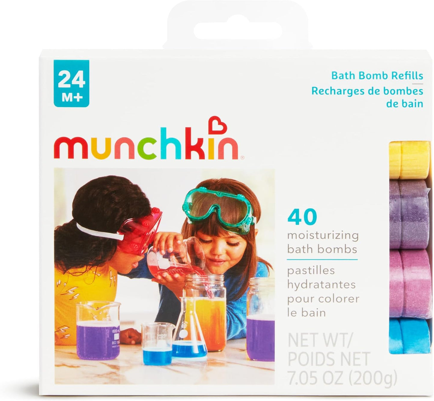 MUNCHKIN Colour Buddies kule do kąpieli kolor + nawilżenie x40