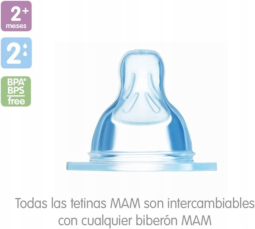 MAM bottle nipples x2 2m+