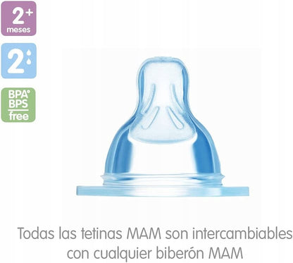 MAM bottle nipples x2 2m+