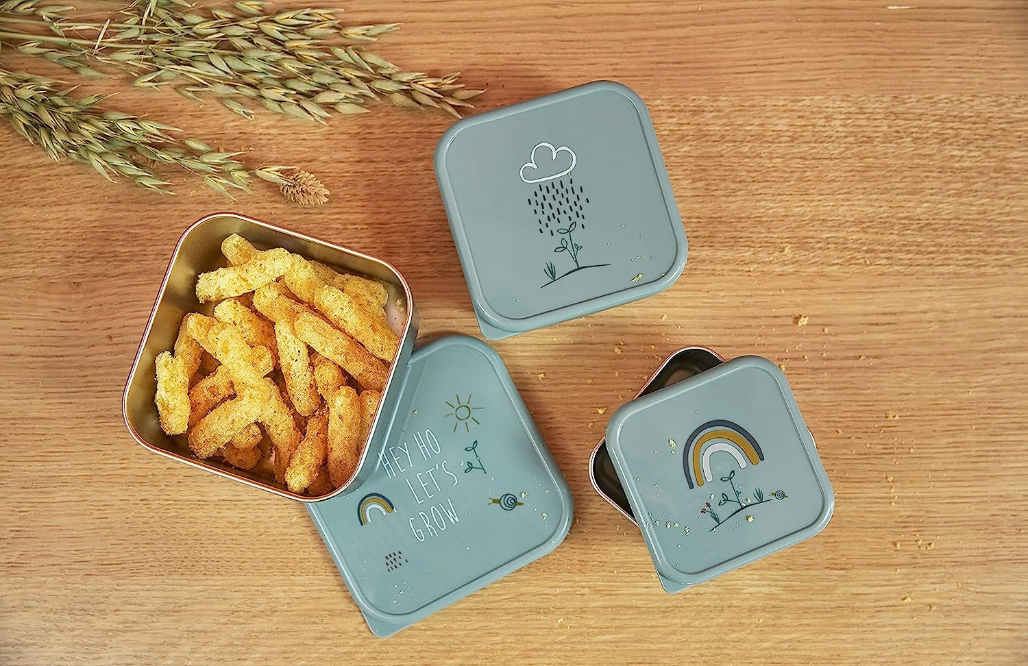LASSIG Snackbox CUTII DIN OȚEL PENTRU GUSTĂRI x3